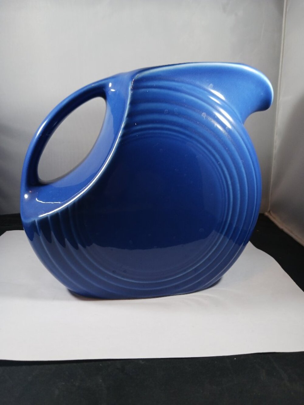 Vintage Fiestaware Sapphire Large Disk Pitcher